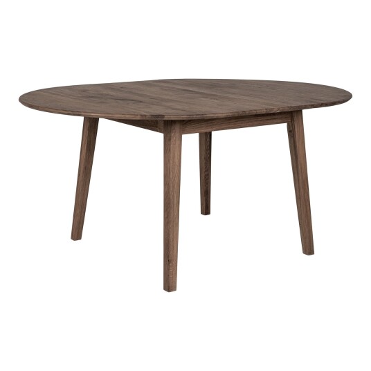 Metz spisebord inkl. tilleggsplater med butterfly uttrekk 118x118/158cm eik oljet smoked.