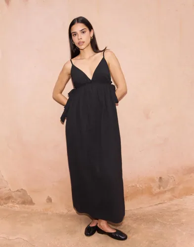 Nelly Svart Side Tied Dress