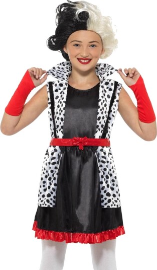 Cruella de Vill Inspirert Kostyme til Barn Strl L