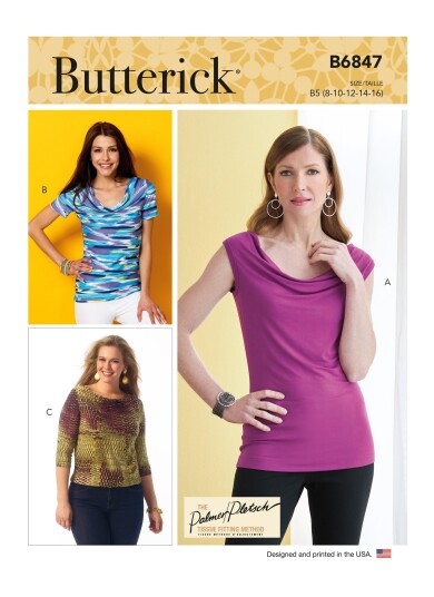 Butterick 6847 - Topp B5 (8-10-12-14-16)