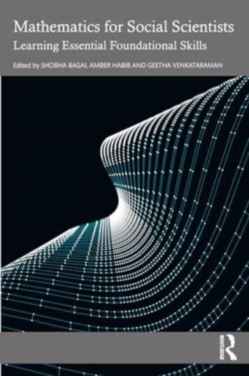 Mathematics for Social Scientists