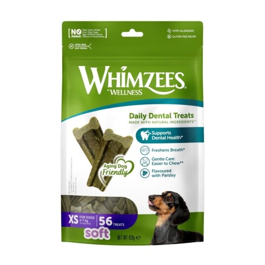 Whimzees Soft Dentaltygg Snacks XS - 56 Stk Hundesnacks