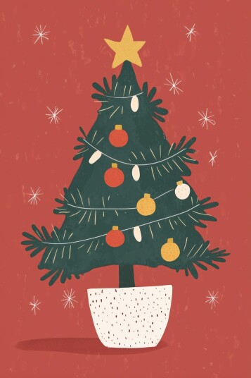 Plakat Festlig Juletre