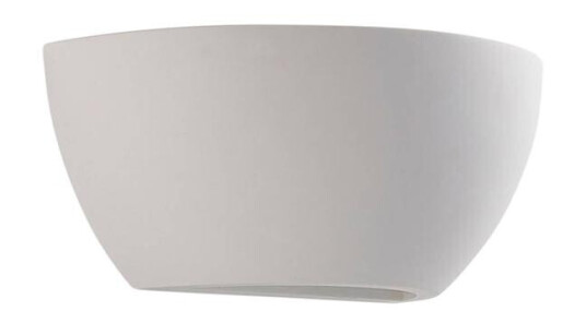 Lindby Jimmy vegglampe uplight, gips hvit halvrund