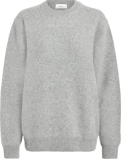 Annarr Anrragi Ls Knit Wool Crew Neck Grey L Annarr Anrragi Ls Knit Wool Crew Neck Grey L