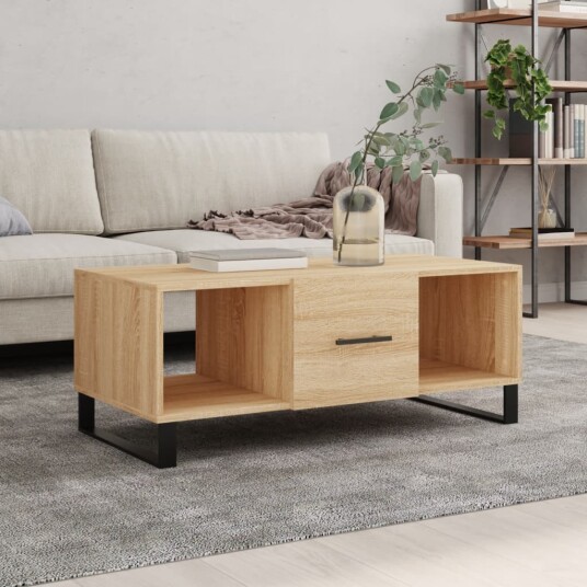 Salongbord sonoma eik 102x50x40 cm konstruert tre 8720845427887