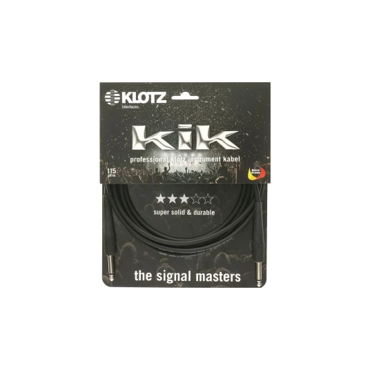 Klotz Kik Instr.Cable Jack 2p - Jack 2p Svart 4,5m
