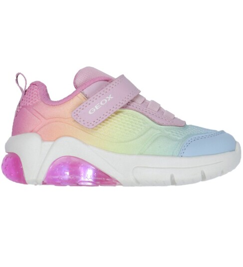 Geox Blinkende sko J Fadinlight Rosa/Multicolour Geox 31 Blinkende sko Flerfarget