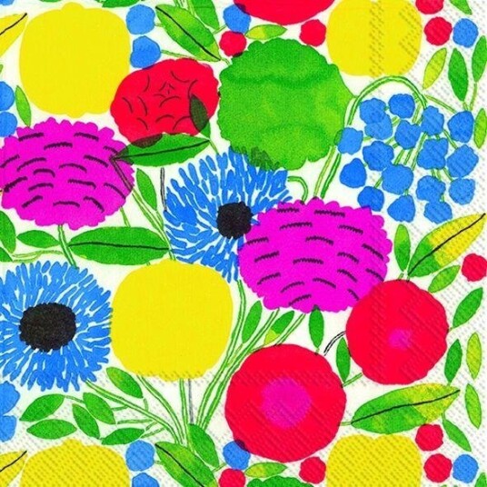 Ihr Marimekko Sitruunapuu rosa lunsjservietter