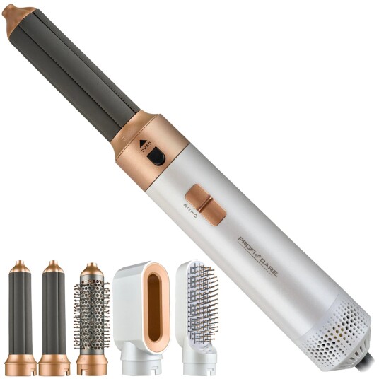 ProfiCare PC-HAS 3132 Airstyler 1000W, 5 tilbehør Hvit/Rosa