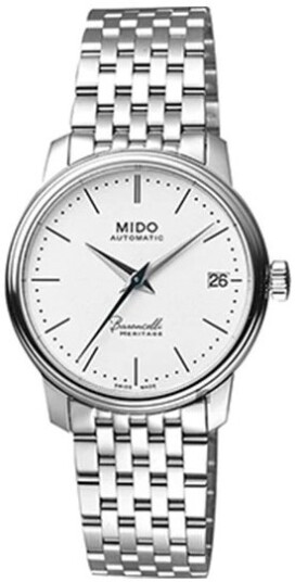 Mido Dameklokke M027.207.11.010.00 Baroncelli Hvit/Stål Ø33 mm
