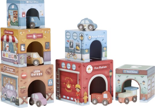 Little Dutch Stacking Tower Incl. 6 Cars Multi/patterned ONE SIZE Little Dutch Stacking Tower Incl. 6 Cars Multi/patterned ONE SIZE