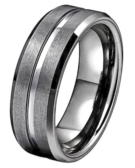 Auxere Ring Rustfritt Stål KXD1006-64 - Herre - Stainless Steel