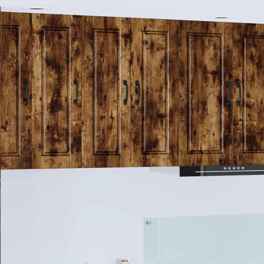  Kjøkkenskap 2 pcs Røkt eik 30 x 31 x 80 cm Konstruert tre