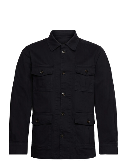 Oscar Jacobson Safari Shirt Jacket Navy L Oscar Jacobson Safari Shirt Jacket Navy L