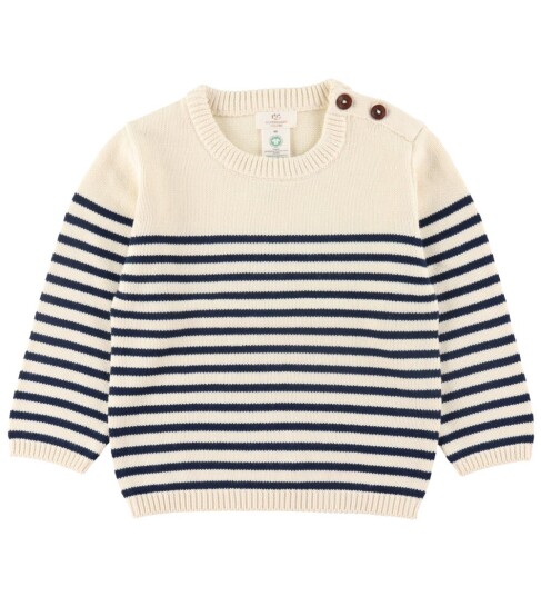 Copenhagen Colors Knitted Striped Sailor Jumper Beige 68