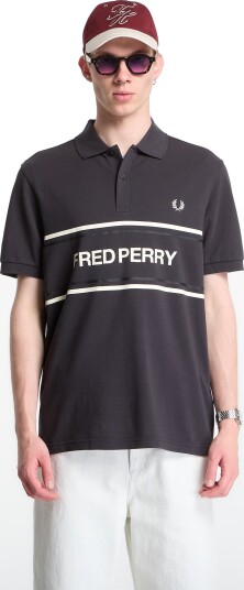 Fred Perry Fp Graphic Polo Shirt Grey L