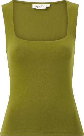 Gina Tricot   Undertøystopp Square Neck Tank Top   Grønn