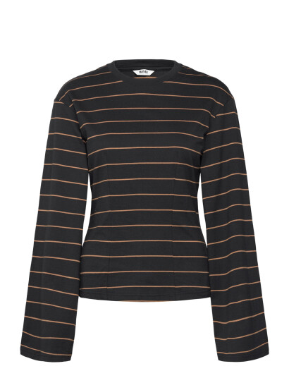 Monki Fitted Long Sleeved Top   Black   XS