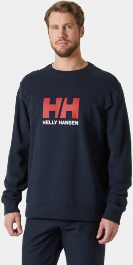 Helly Hansen HH Logo Genser Med Rund Hals Herre Marineblå Svart XL Helly Hansen HH Logo Genser Med Rund Hals Herre Marineblå Svart XL