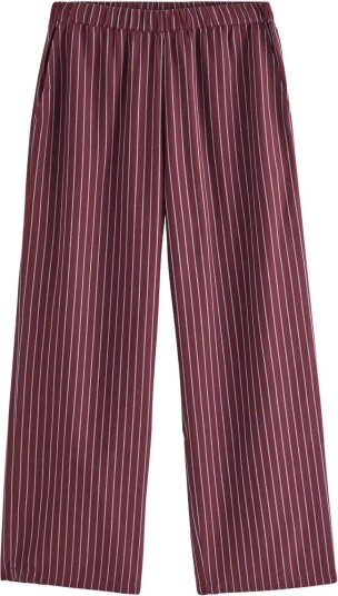 Lindex Pyjama Trousers In Cotton Burgundy L