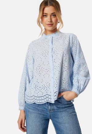 SELECTED FEMME Slftatiana L/S Embr Shirt Cashmere Blue 36