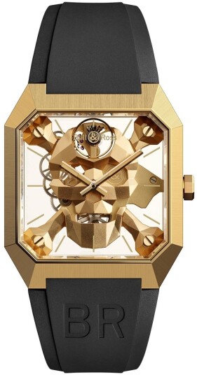 Bell & Ross Herreklokke BR01 CSK BR/SRB BR 01 Cyber Skull Gummi