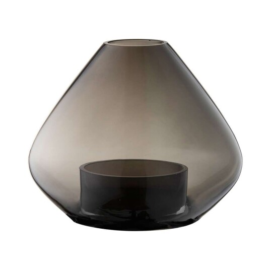 AYTM Uno 21 cm Lysestake/Vase i Glass Svart