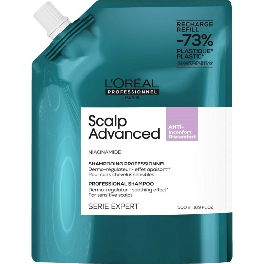 L'Oréal Professionnel Scalp Advanced Sjampo mot Ubehag 500Ml Påfylling