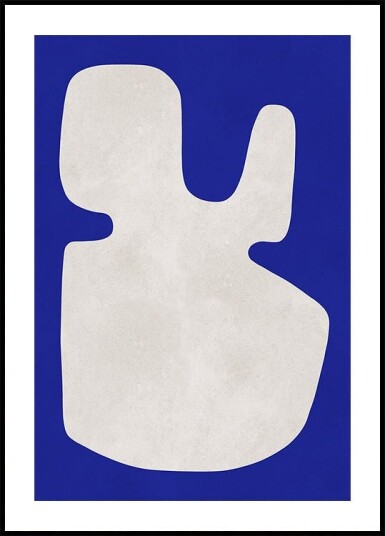 Blue and white art 4 Plakat Plakat / 70x100cm