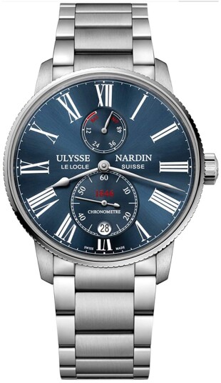 Ulysse Nardin Herreklokke 1183 310 7M 43 Marine Collection Blå/Stål