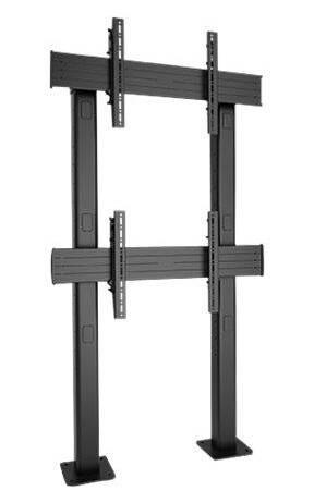 Chief Fusion 1 X 2 Micro-Adjustable Large Bolt-Down Freestanding Video Wall monteringssett - for 2 LCD-skjermer - svart