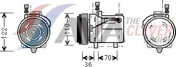 AC-kompressor AVA COOLING SYSTEMS BWAK060 AC-kompressor AVA COOLING SYSTEMS BWAK060