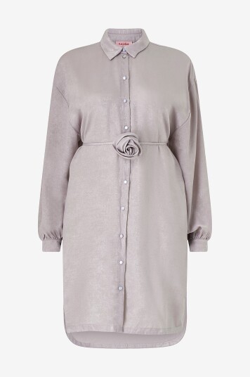 Anyday - Skjortekjole Feo 201 - Dress - Sølv
