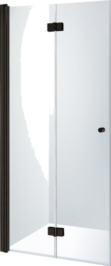 Brasta Simona dusjdør, 97,3 cm, venstre, klart glass, sort profil