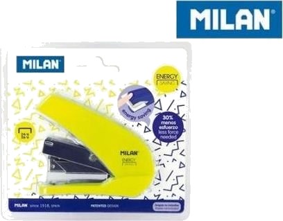 Milan Milan 191071Y 20 Ark Metallisk Gult Standard Klemform 24/6 26/6 Metall Plastikk 70 Stifter