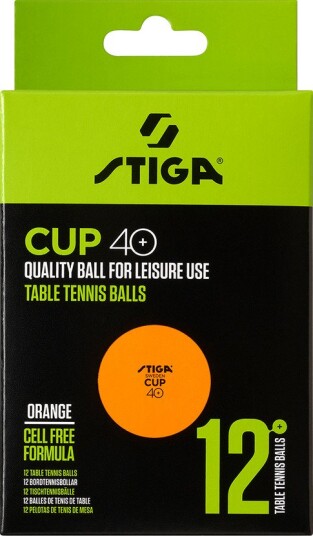 Bordtennisball Stiga Cup 40+ ABS 12 stk. oransje