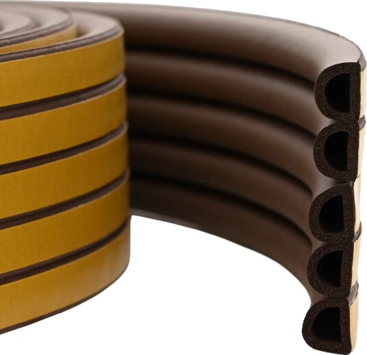 vidaXL Selvklebende vindusforsegling Brun 14 x 12 mm 25 m EPDM Skum