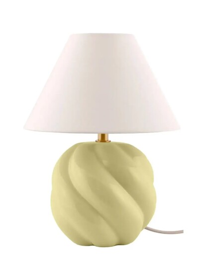 Globen Lighting Table Lamp Dahlia 24 Butter Yellow Yellow 24X24X31CM