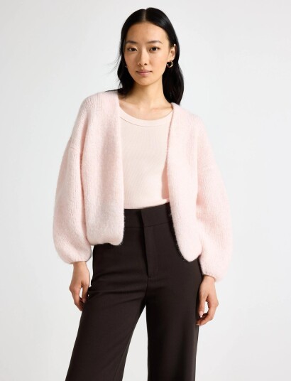 Lindex Knitted Cardigan Pink M/L
