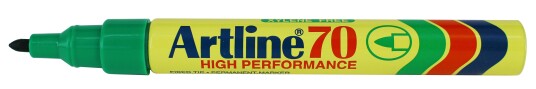 Artline Marker 70 Permanent 1.5 grønn, 12 stk