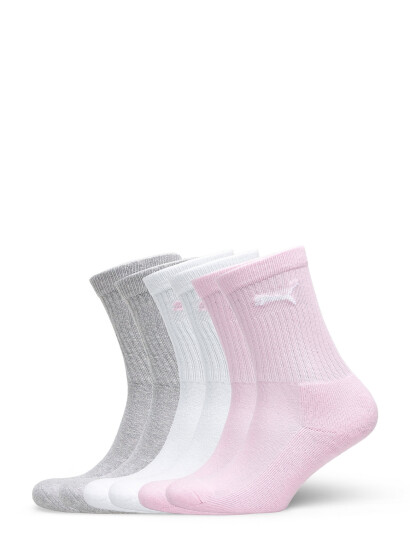PUMA Puma Junior Crew Sock 6P Ecom - Pink - 27-30 PUMA Puma Junior Crew Sock 6P Ecom - Pink - 27-30