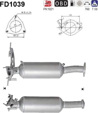 AS FD1039 Partikkelfilter AS FD1039 Partikkelfilter
