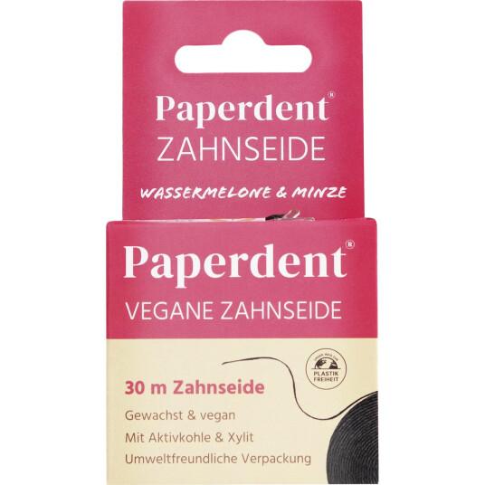 PAPERDENT Vegansk Xylitol-tråd Watermelon og Mint 30 mtr.