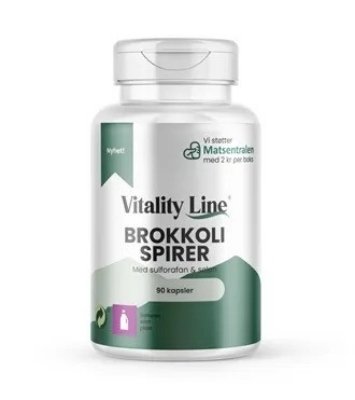 Vitality line brokkolispirer 90 kapsler Vitality line brokkolispirer 90 kapsler