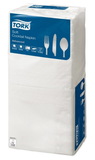 Serviet Tork 24X24 Cm 3-Lag Hvit,12 Pk X 200 Stk