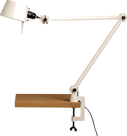 Tonone Bolt Bordlampe Dobbel Arm med Klemme Lightning Hvit