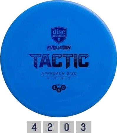 Discmania Discgolfdisk Tactic Soft Exo Evolution Midrange Lyseblå 4/2/0/3