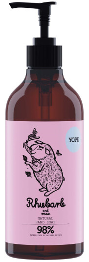 YOPE Botanical Hand Soap Rhubarb and Rose 500 ml