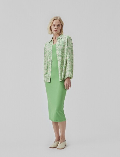 Modström Carsenmd Print Shirt Green S